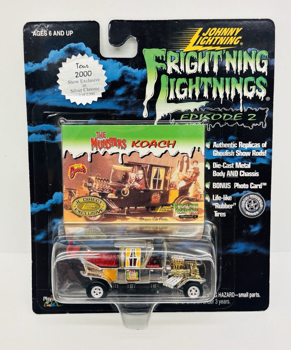 Johnny Lightning Munsters Koach Silver Chrome Limited Edition Show Exclusive NIB